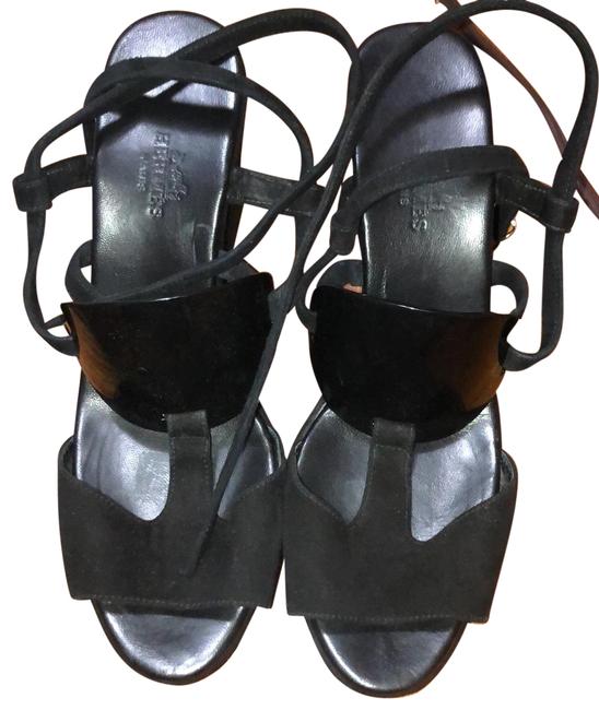 Hermes Black Classic Wedges      