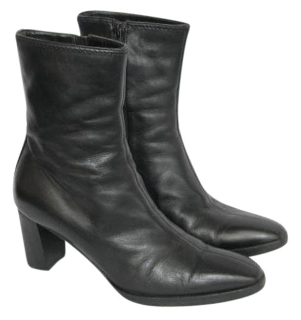 Hermes Black Leather Calfskin BootsBooties    