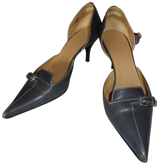 Hermes Black Leather Italy Pumps      