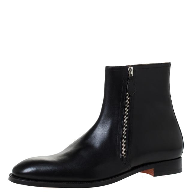 Hermes Black Leather Jerry Ankle 43.5 BootsBooties    
