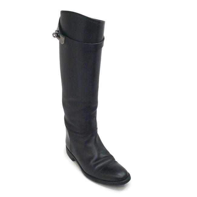 Hermes Black Leather Jumping BootsBooties      