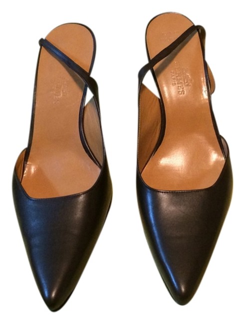 Hermes Black Pumps   Narrow Aa, N