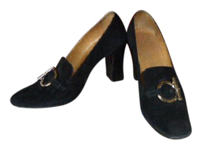 Hermes Black Suede Siz 36 Italy Pumps    