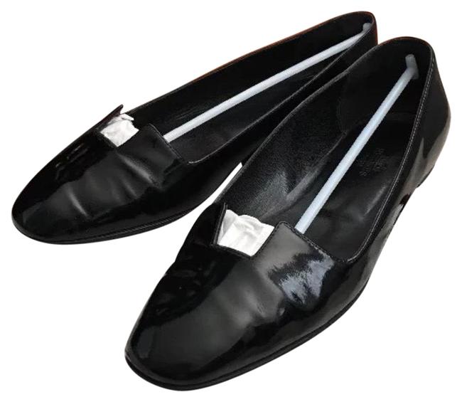 Hermes Black Women Patent Leather Flats      