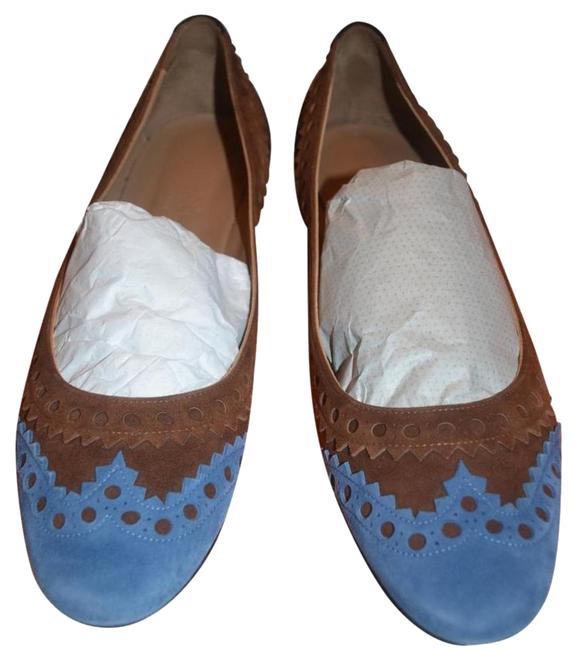 Hermes BlackBrownTaupe Laser Cut Flats  