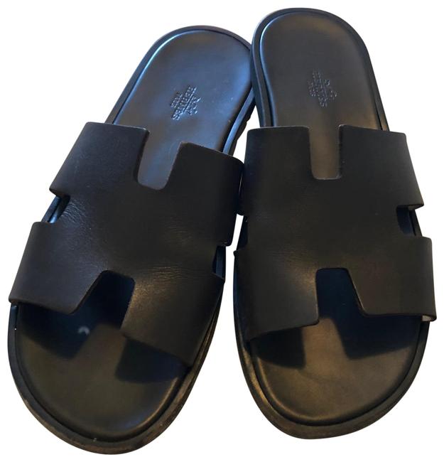 Hermes Brown Izmir Leather Sandals   Wide C, D