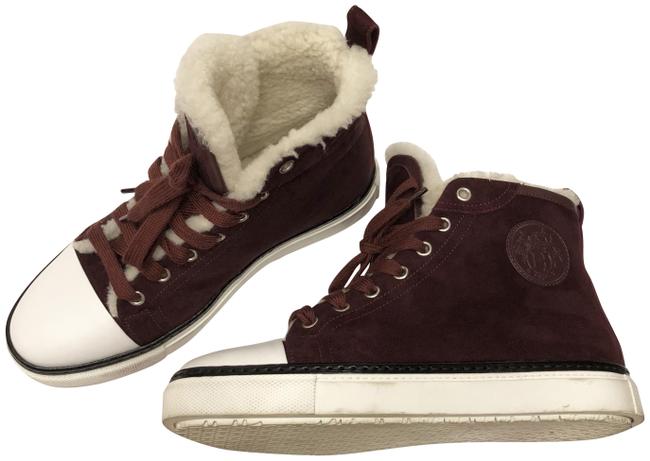 Hermes Burgundy Jimmy Sneaker BootsBooties      