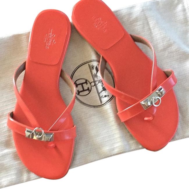 Hermes CoralOrange Sandals    