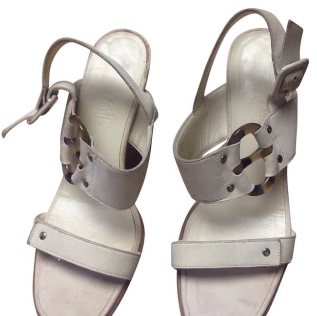 Hermes Cream Sandals Pumps    