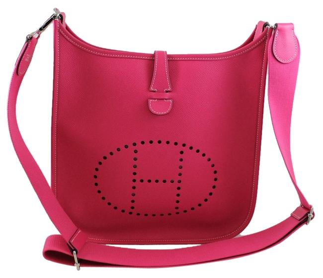 Hermes Evelyne Pm Cross Body Rose Leather Shoulder Bag