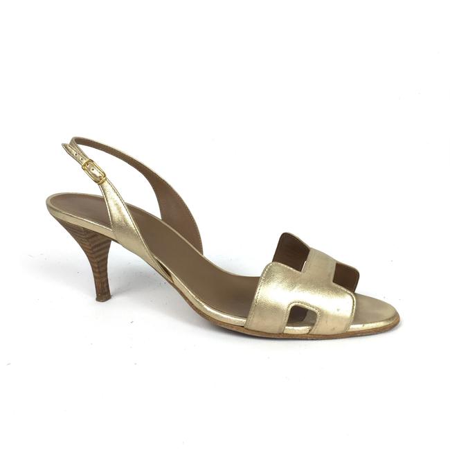 Hermes Gold Night 70 Sandals      