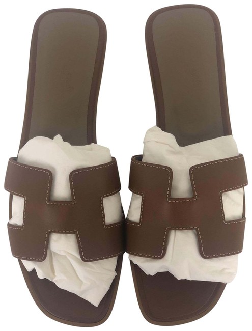 Hermes Gold Oran Sandals    