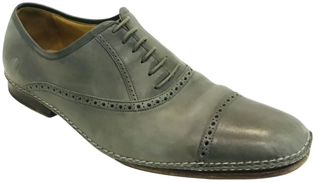 Hermes Grey Men Oxford Flats    