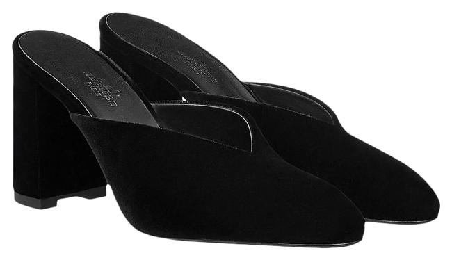 Hermes Noire Victoria MulesSlides      