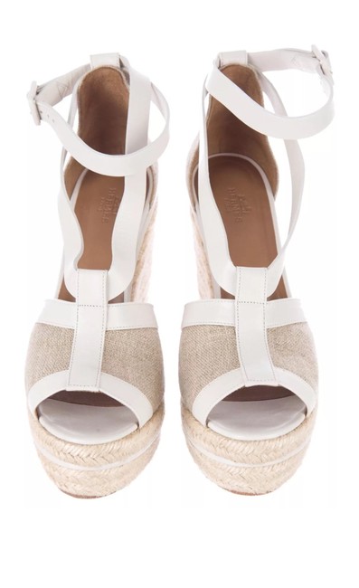 Hermes Nude Wedges      
