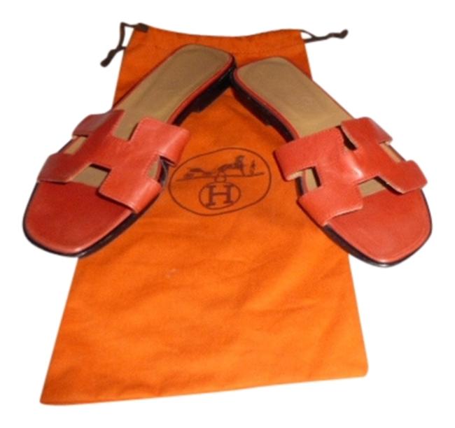 Hermes Orange MulesSlides  