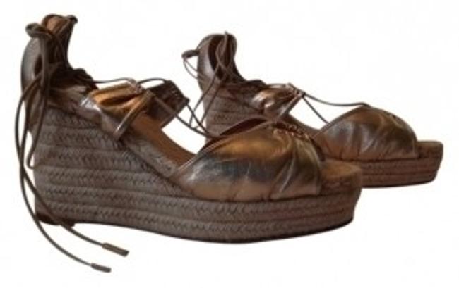 Hermes Platine Gold Wedges  