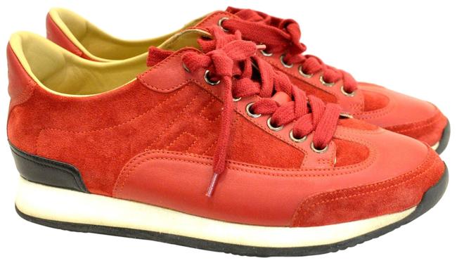Hermes Red Quicker Sneakers      