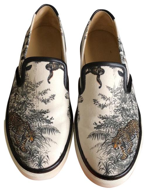 Hermes White Black Sneaker Flats      