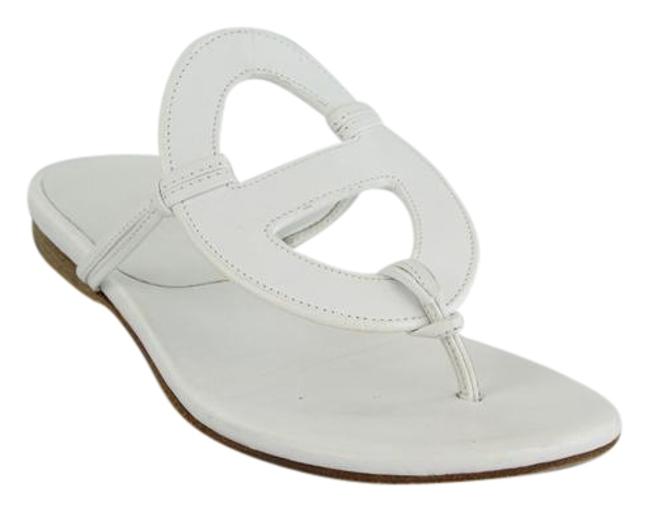 Hermes White Galet Sandals      