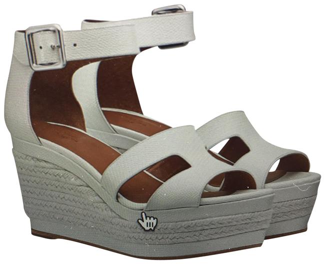 Hermes White Ilana Espadrilles Wedges    
