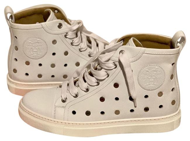 Hermes White Jimmy Sneakers    