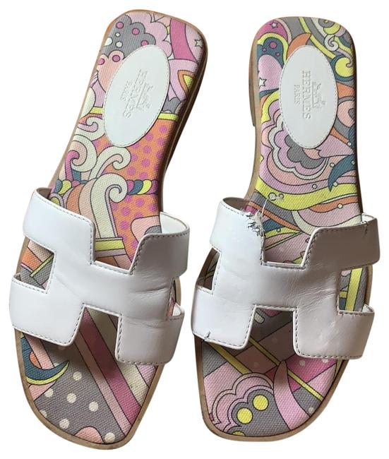 Hermes White Oran Sandal Sneakers    