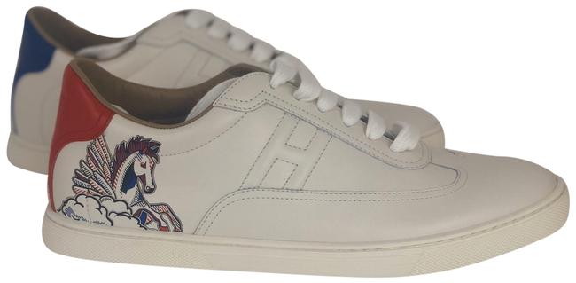 Hermes White Quicker Pegasi Pop Print Sneakers    