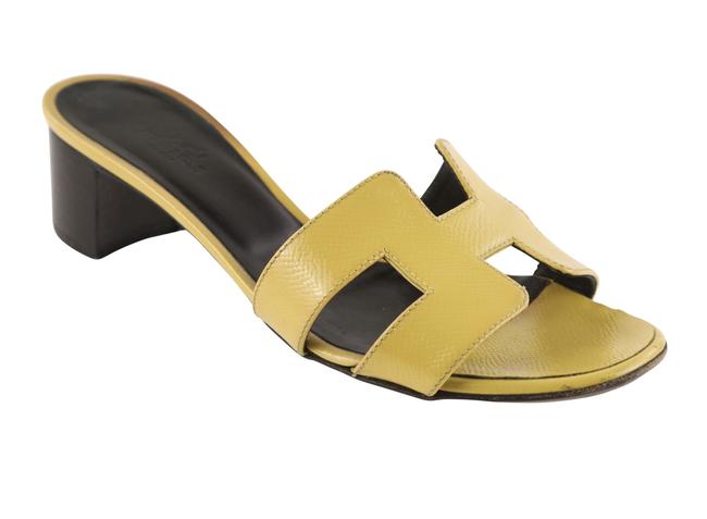Hermes Yellow Oasis Sandals      