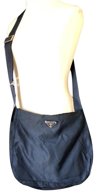 Prada 1990 Navy Nylon Cross Body Bag