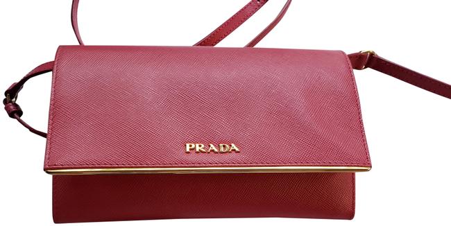 Prada 1m1437 Peonia Saffiano Leather Cross Body Bag