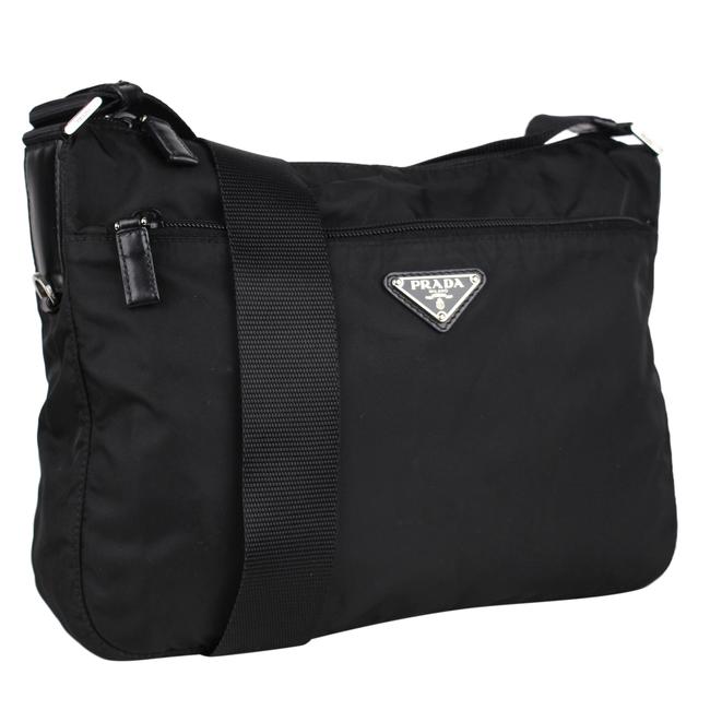 Prada 8186 Black Nylon Cross Body Bag