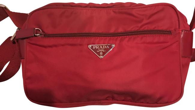 Prada Burgundy Nylon Cross Body Bag