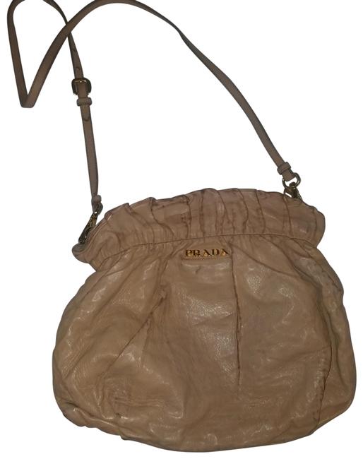 Prada Clutch Argilla Nappa Antique Nude Clutch Leather Cross Body Bag