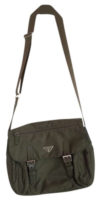 Prada Army Green Nylon Cross Body Bag