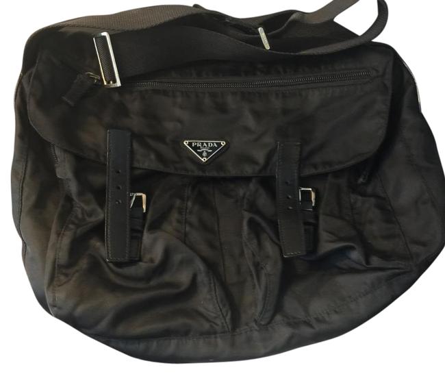 Prada B1738 Black VelaNylon Cross Body Bag