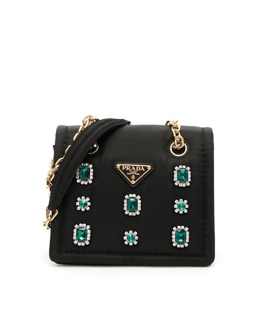 Prada Backpack Cr New Odette Black Nylon Cross Body Bag