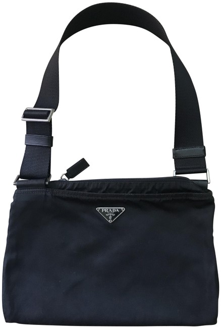 Prada Baguette Black Nylon Cross Body Bag