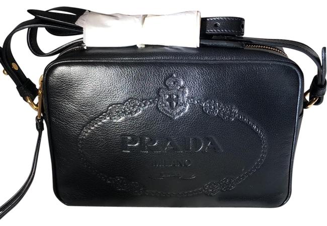 Prada Bandoliera Glace Calf Black Cross Body Bag
