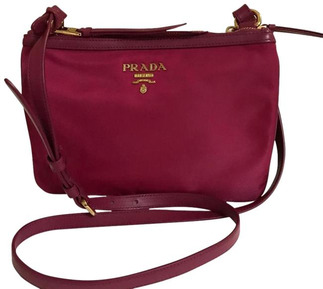 Prada Bauletto Bandoliera Pink Nylon Cross Body Bag
