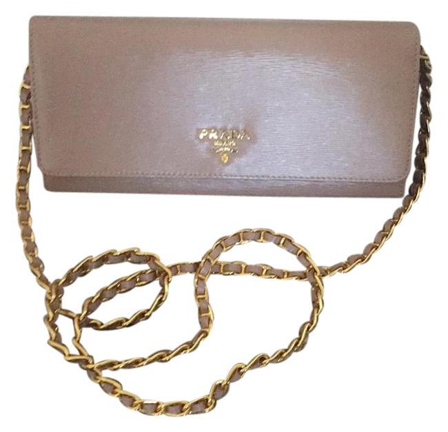 Prada Beige Saffiano Cross Body Bag