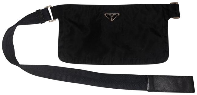 Prada Belt Adjustable Fanny Pack  28 31 Waist Black Nylon Cross Body Bag