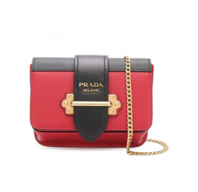 Prada Belt Cahier New Small Red Leather Cross Body Bag