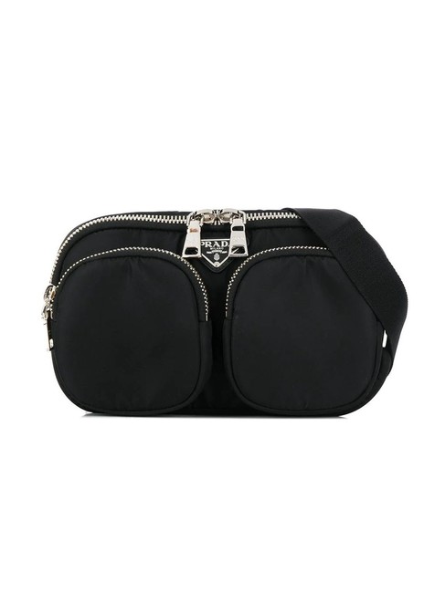 Prada Belt Gr Cargo Nylon Padded Black PolyesterLeather Cross Body Bag