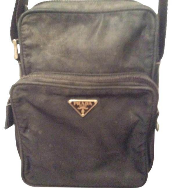 Prada Black Canvas Cross Body Bag