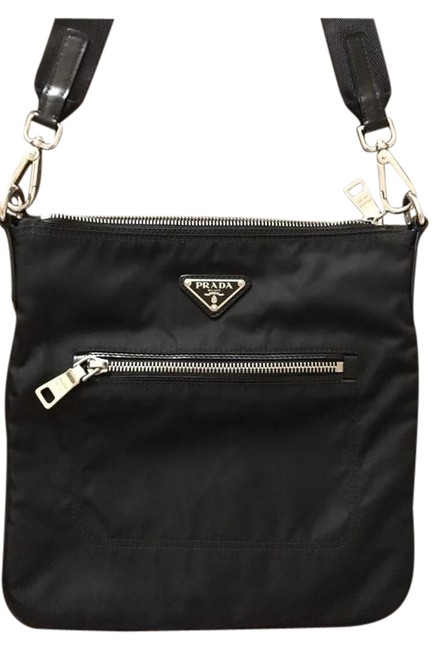 Prada Black Fabric Cross Body Bag