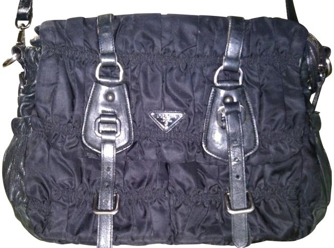 Prada Black Gauffre Cross Body Bag