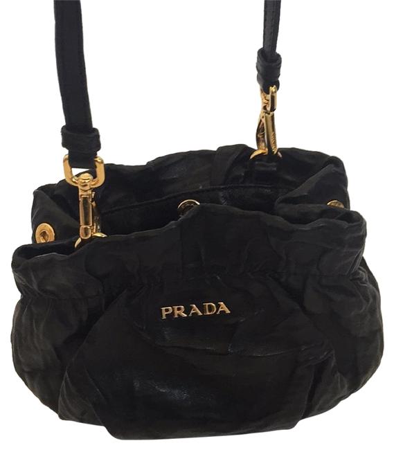 Prada Black Napa Leather Cross Body Bag