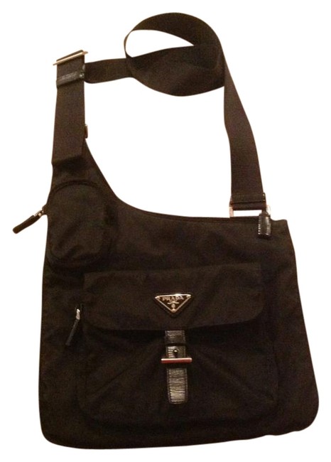Prada Black Nilon Cross Body Bag