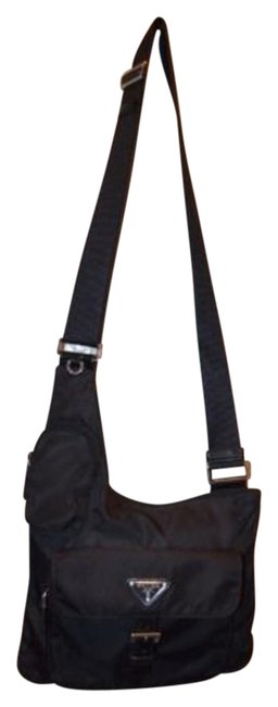 Prada Black Nylon Adjustable Strap Travel Crossbody Handbag